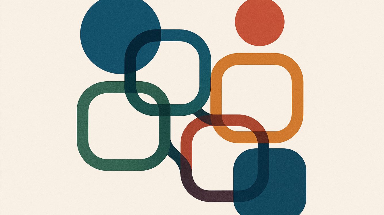 Interconnected shapes image